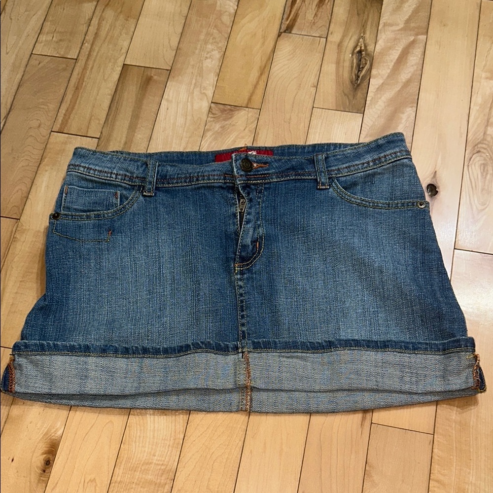 Seven7 Classic Blue Denim Jean Skirt